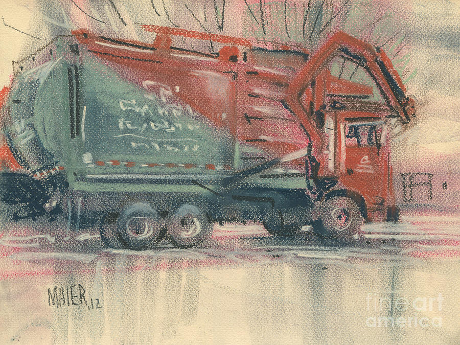 Truck Painting - Recycle by Donald Maier