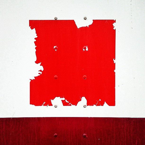 Recycled Red Square Photograph by IKON Pennie