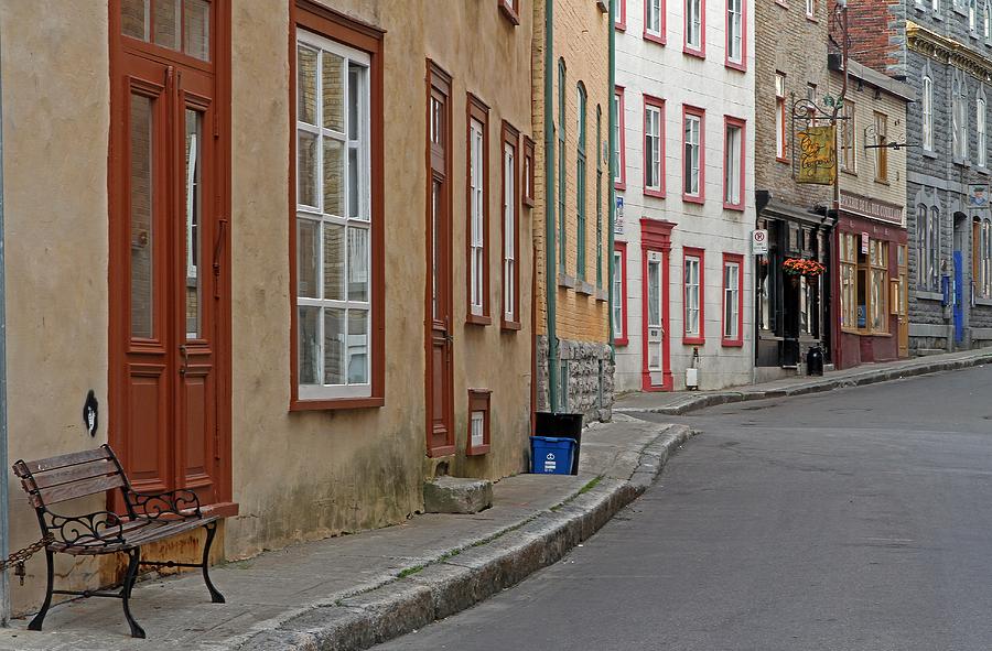 Recycling on Rue Couillard in Quebec City Photograph by Juergen Roth