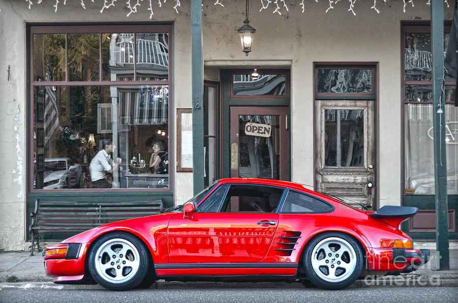 Red 1982 Porsche in Jamestown Photograph by RicardMN Photography