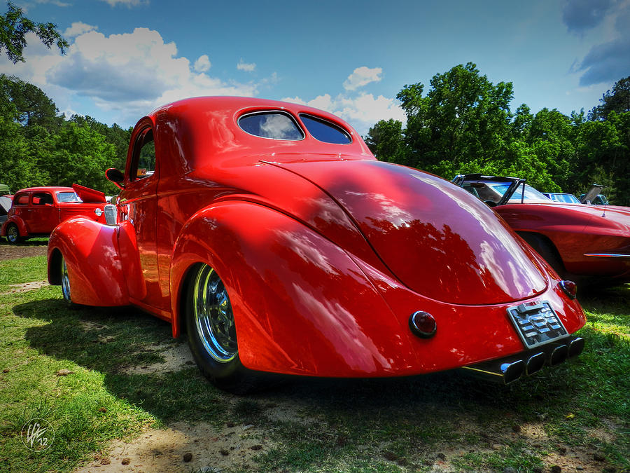Red '41 Willys Coupe 003 Photograph by Lance Vaughn.