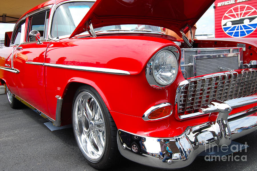 red '55 Chevy Bel-Aire Photograph by Mark Spearman - Pixels