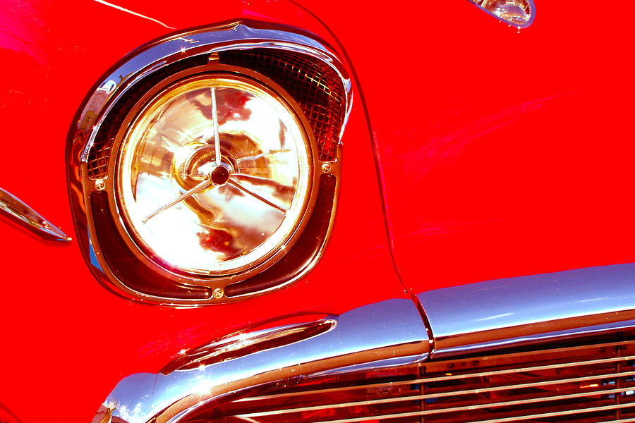 Red 57 Chevy close up Photograph by Gary De Capua