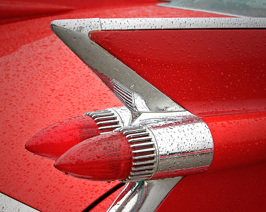 Red 59 Caddy Tail Photograph by Christopher McKenzie