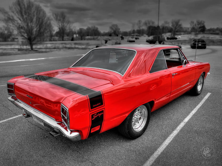 Car Photograph - Red 69 Dodge Dart Swinger by Lance Vaughn
