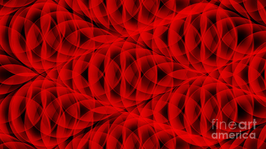 Red Abstract Digital Art by Andee Design
