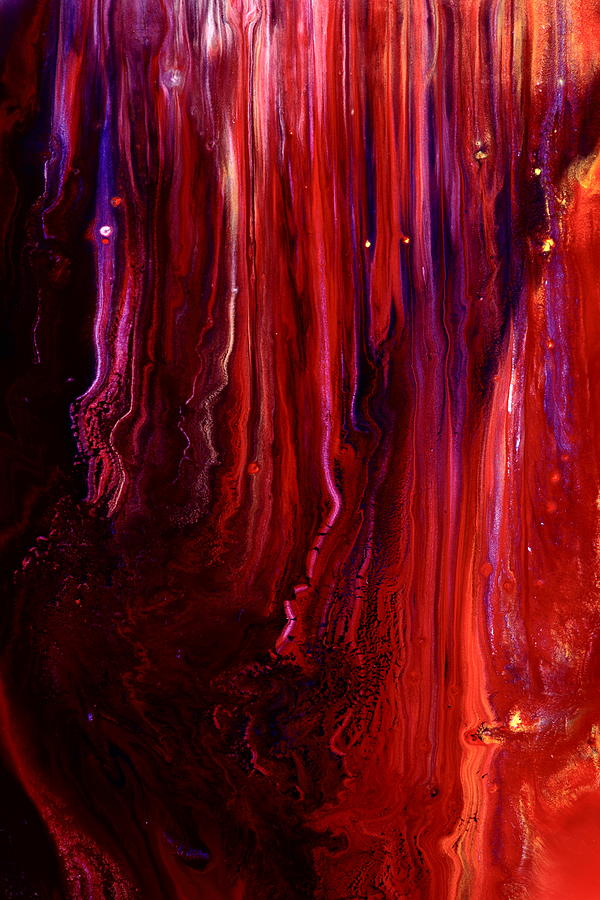 Red Abstract Art Painting by Serg Wiaderny