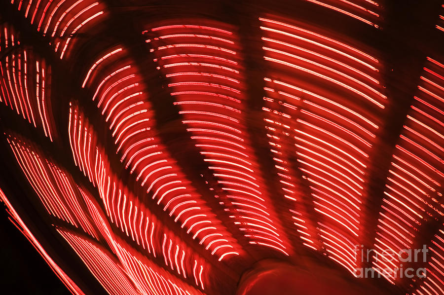 Red Abstract light 15 Photograph by Tony Cordoza