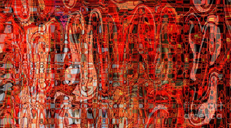 Red Abstract Panel Photograph by Carol Groenen