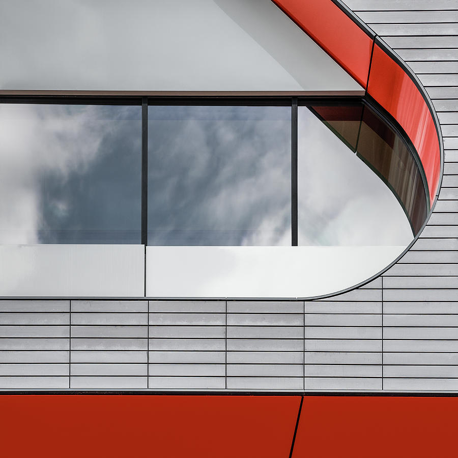 Architecture Photograph - Red Accents by Luc Vangindertael (lagrange)