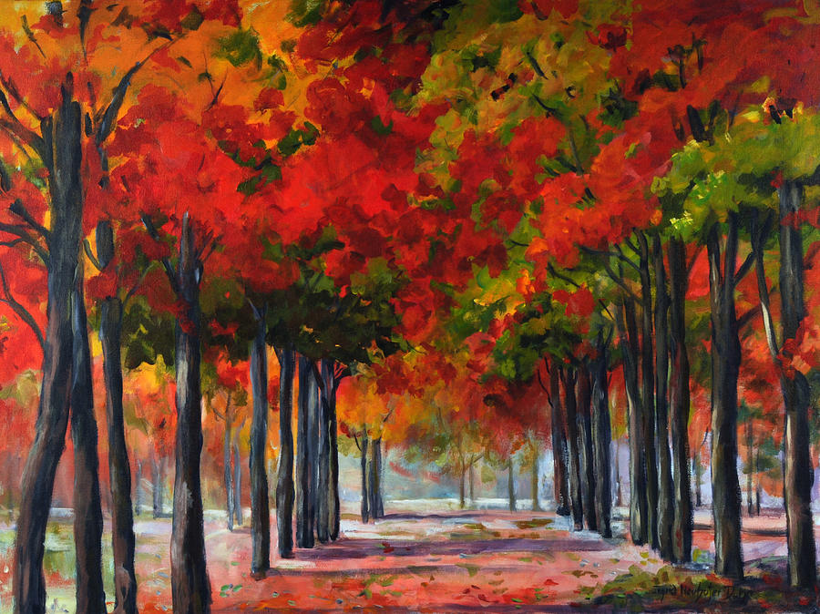Red Alley II Painting by Ingrid Dohm