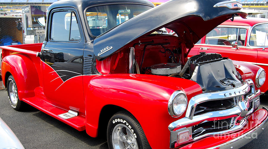 Red And Black Chevy 3100 Photograph