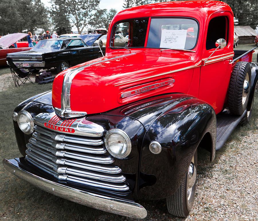 Red and Black Mercury Pick up Photograph by Mick Flynn