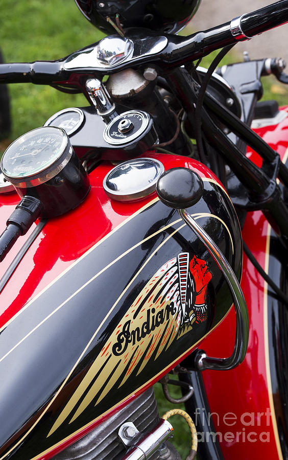 Motorcycle Photograph - Red and Black  by Tim Gainey