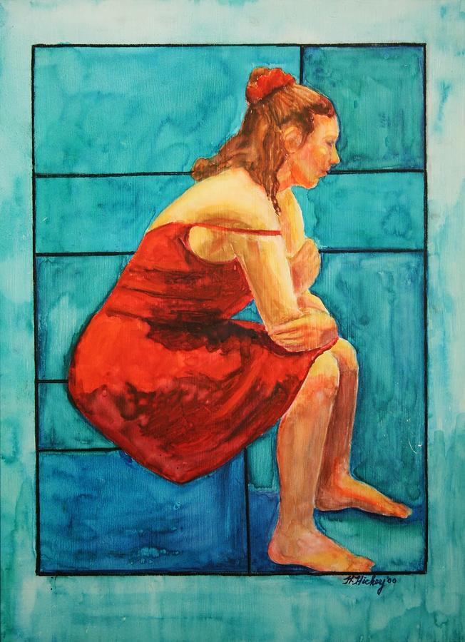 Red and Blue Painting by Helen Hickey Red and Blue Painting by Helen Hickey