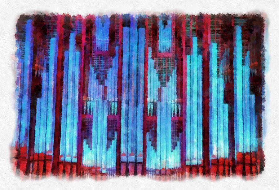 Music Mixed Media - Red and Blue by Jenny Setchell
