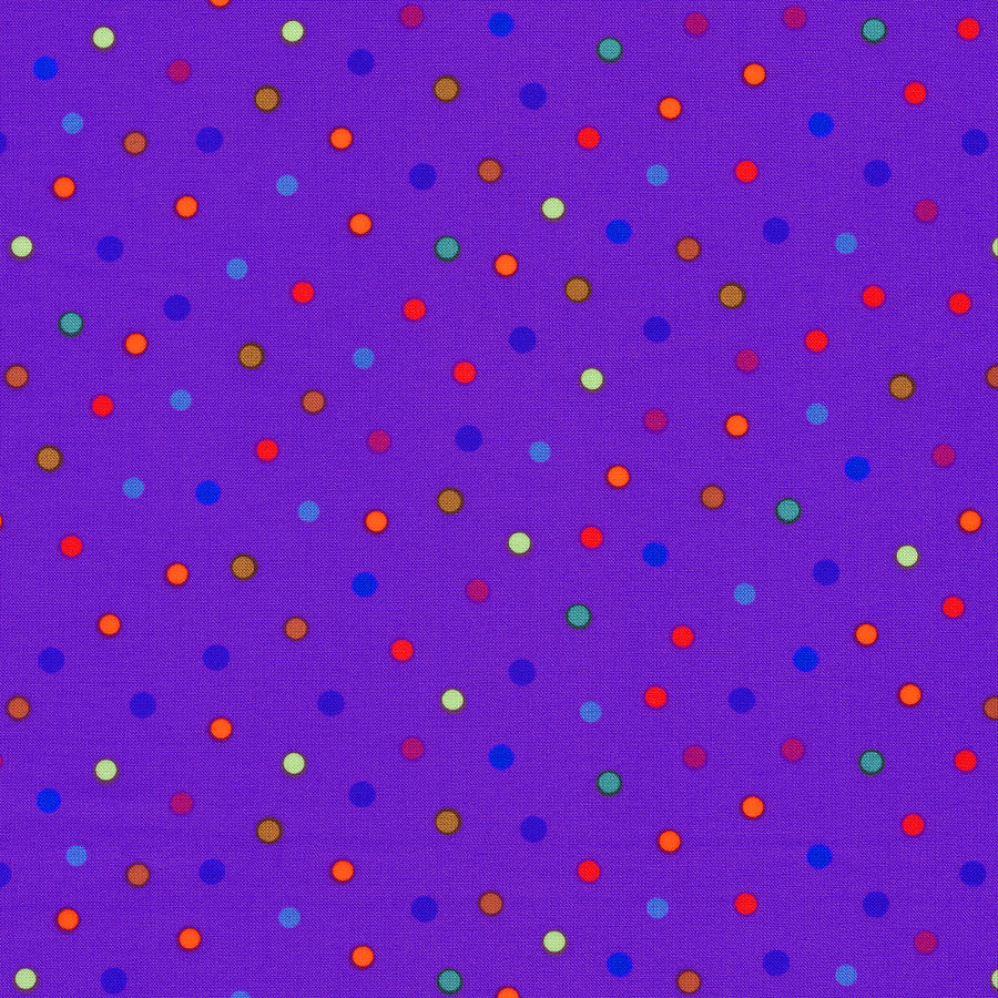 Red And Blue Polka Dots On Purple Fabric Background Photograph by Keith Webber Jr