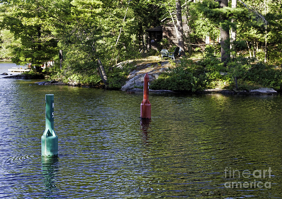 Red and green Buoys Photograph by Les Palenik