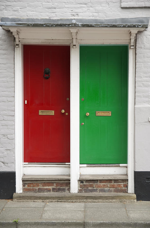 Red and Green Door Photograph by Chevy Fleet