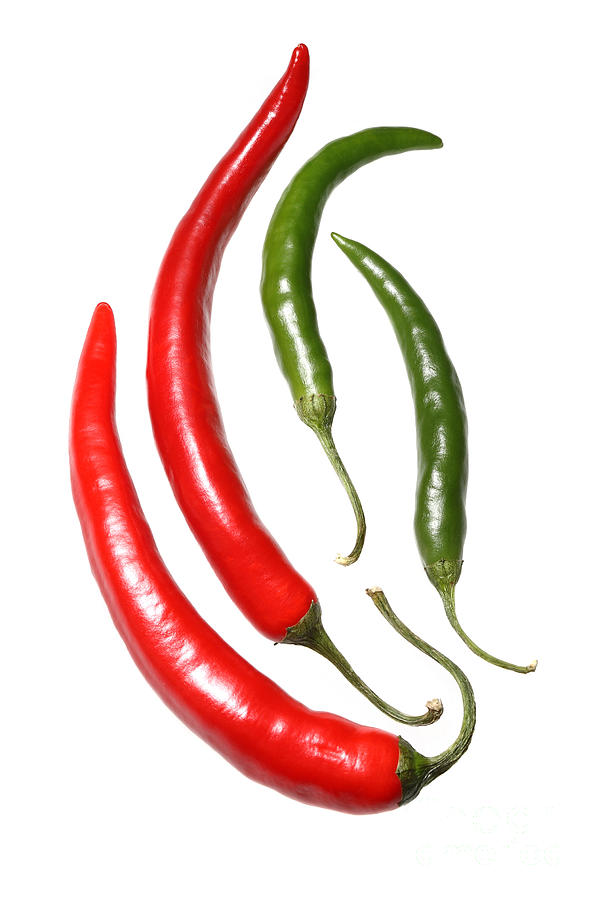 Red and Green Peppers Photograph by Nicholas Burningham