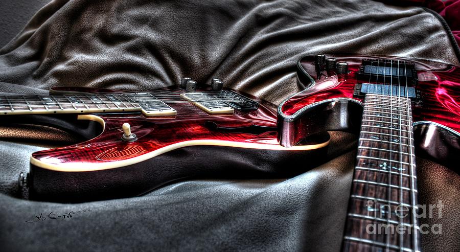 Red and Ready Digital Guitar Art by Steven Langston Photograph by Steven Lebron Langston