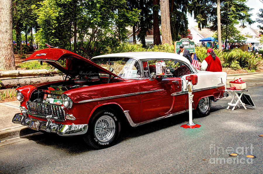 Red and White Bel Air Photograph by Chris Anderson