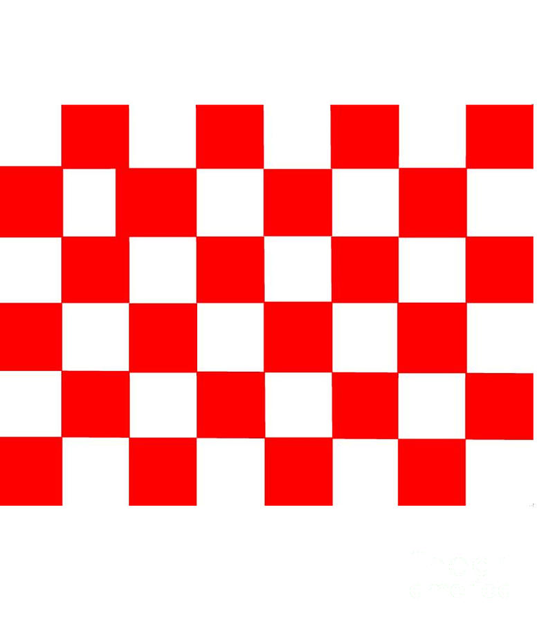 red and white checkered banner