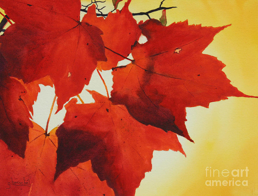 Red and Yellow Painting by Glenyse Henschel