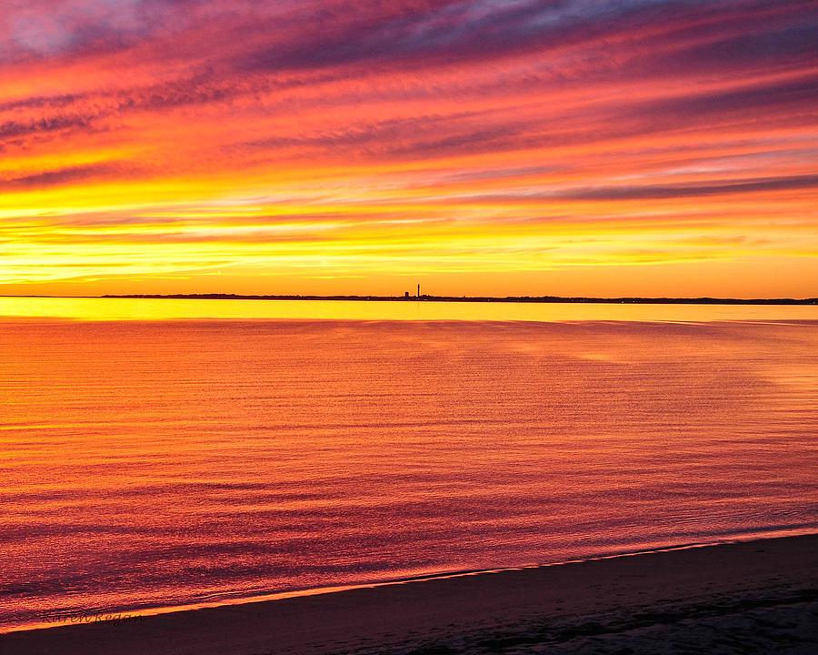 Sunset Photograph - Red and Yellow Sunset by Karen Regan
