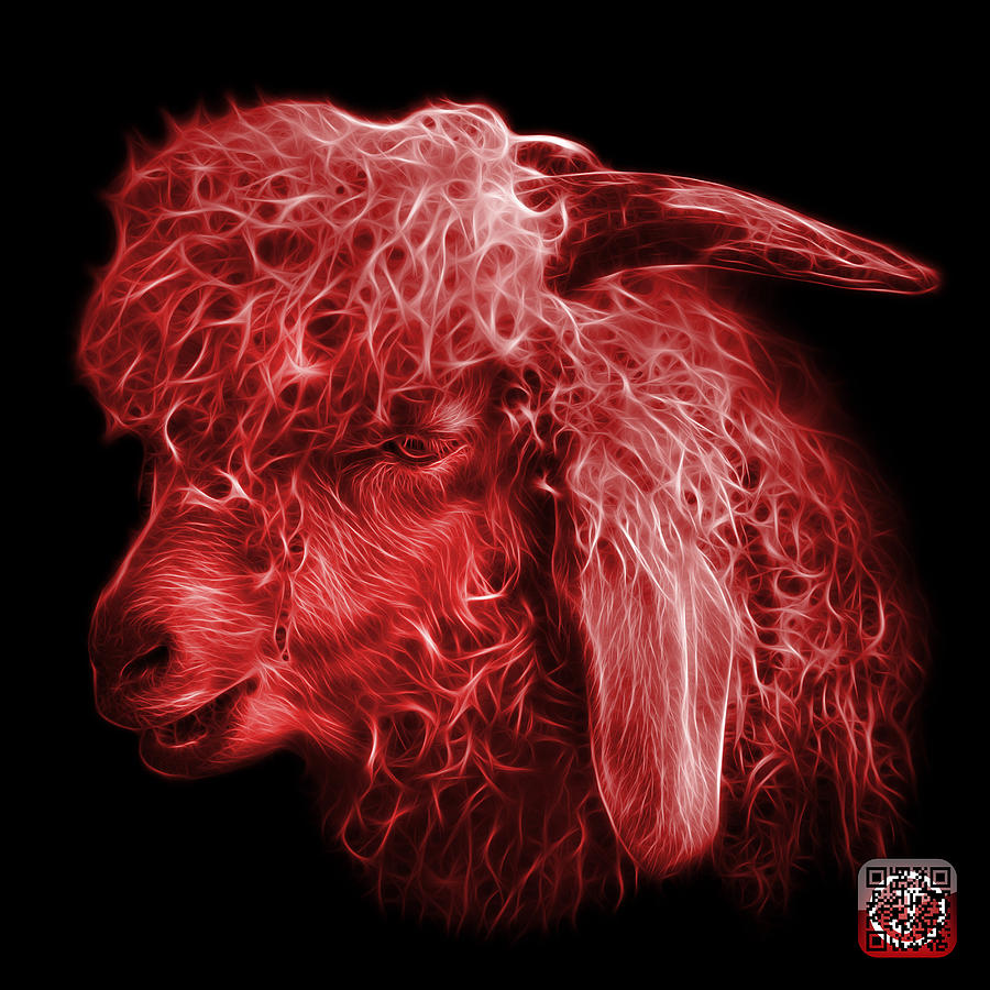 Red Angora Goat - 0073 F Digital Art by James Ahn