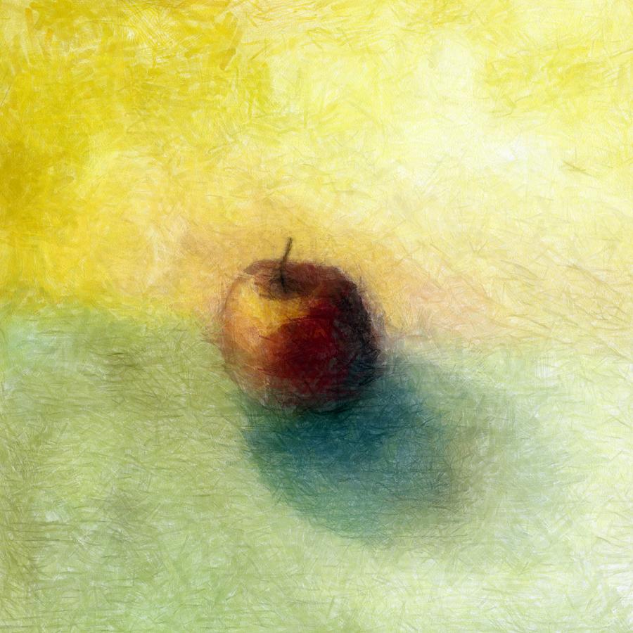 Apple Painting - Red Apple No. 4 by Michelle Calkins