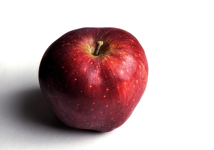 Red Apple On White 2 Photograph