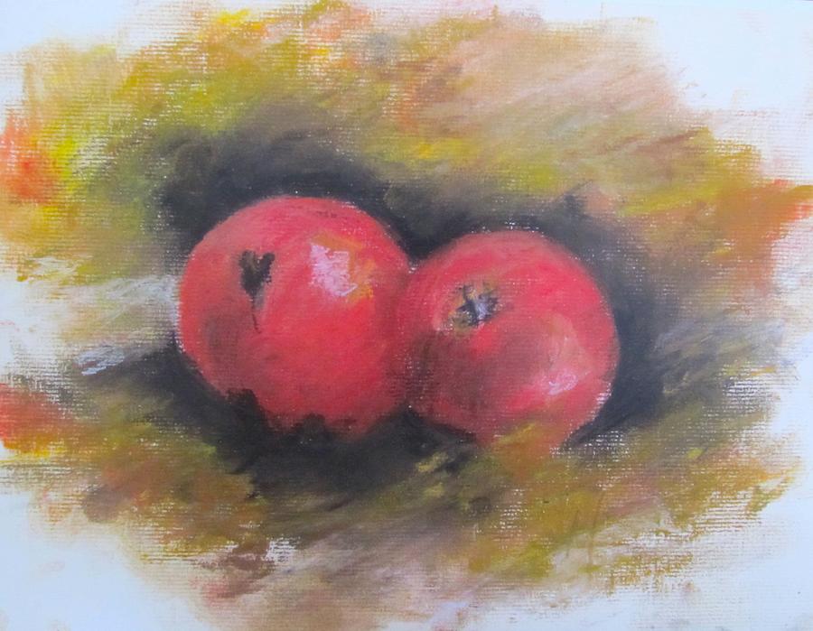 Red Apples Painting by Melinda Saminski