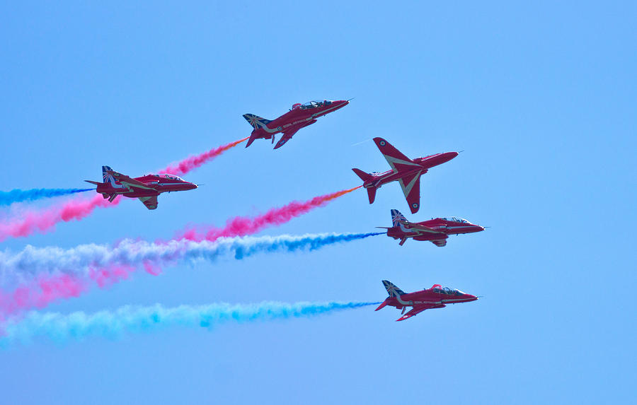 Red Arrow air display Photograph by Scott Carruthers