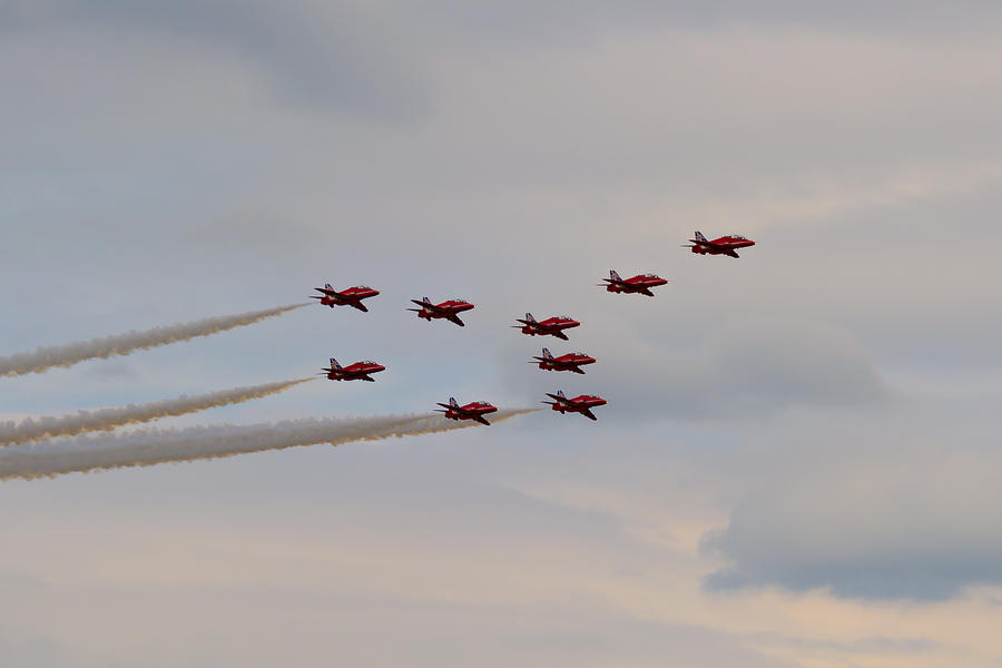 Red Arrows - Concorde Formation Photograph by Scott Lyons