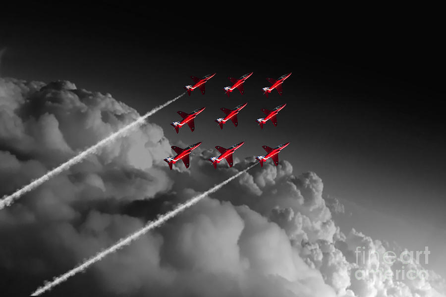 Red Arrows Diamond 9 - Pop Digital Art by Airpower Art