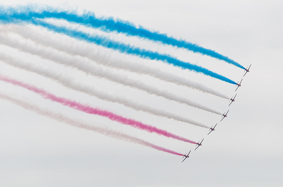 Red arrows in flight Photograph by Dutourdumonde Photography