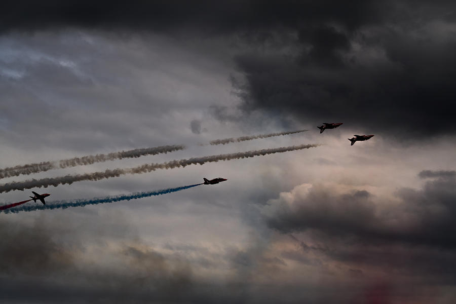 Red Arrows - Into the Storm Photograph by Scott Lyons