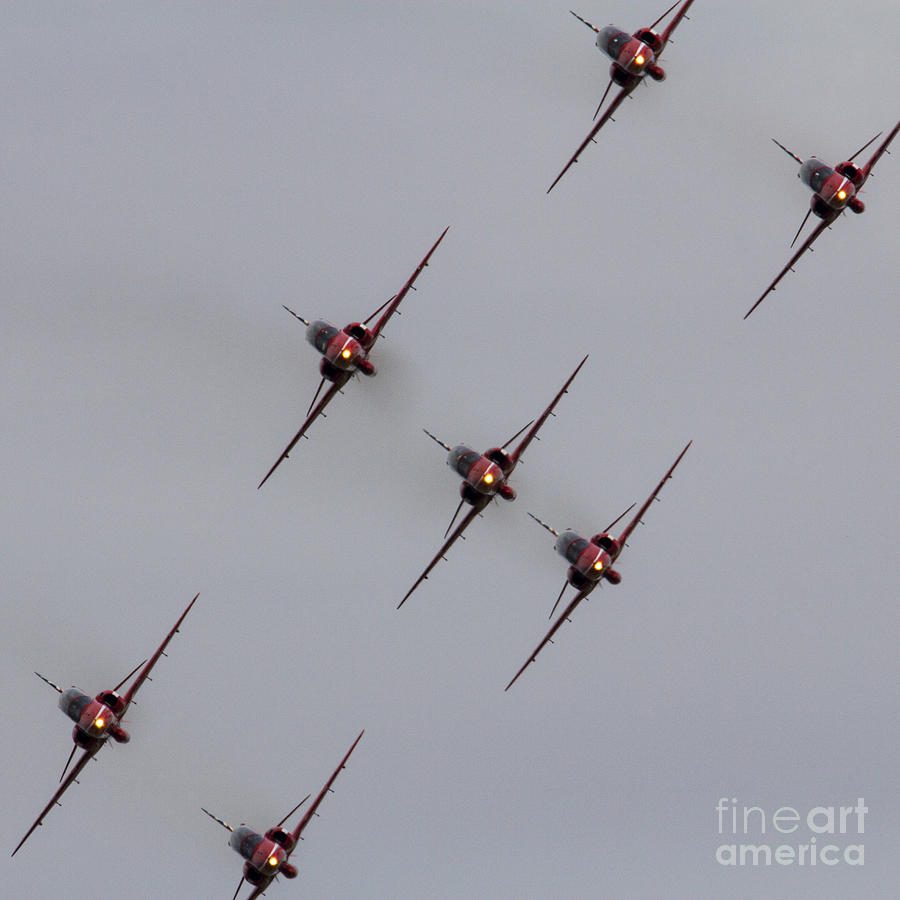 Red Arrows Photograph by Airpower Art