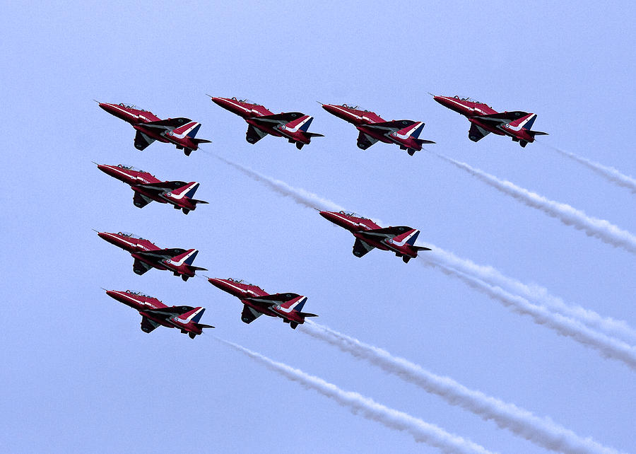 Red Arrows RAF Display Team Photograph by Paul Scoullar