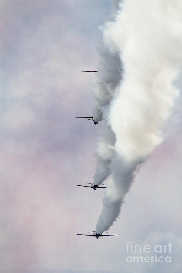 Red Arrows smoke Photograph by Airpower Art - Fine Art America