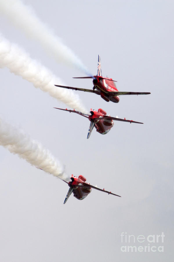Red Arrows Trio Photograph by Airpower Art
