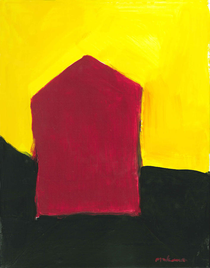 Red ArtHouse Painting by Carrie MaKenna