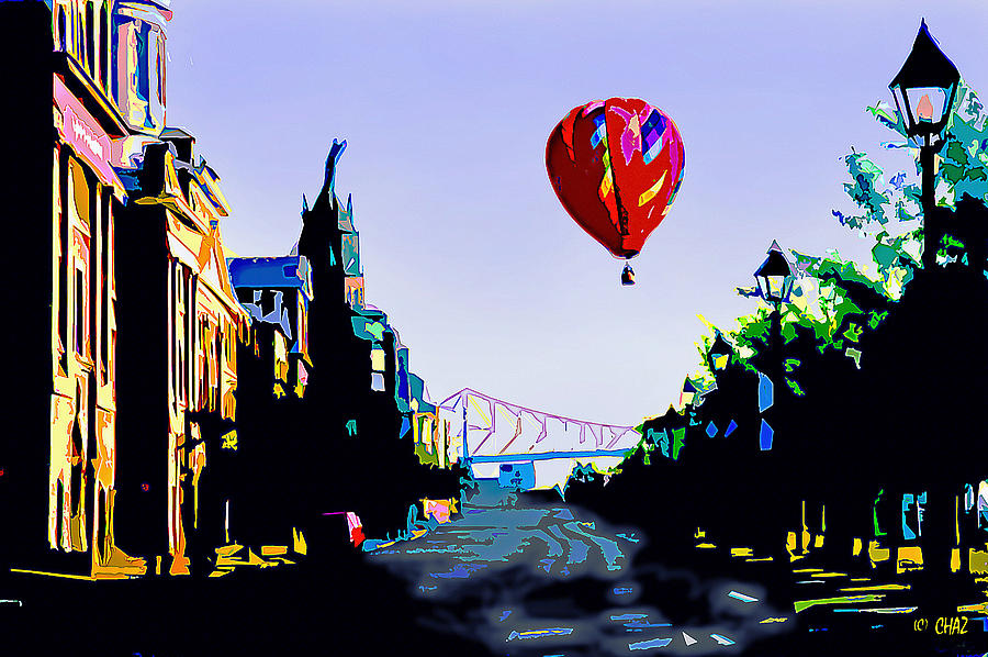 Red balloon Painting by CHAZ Daugherty