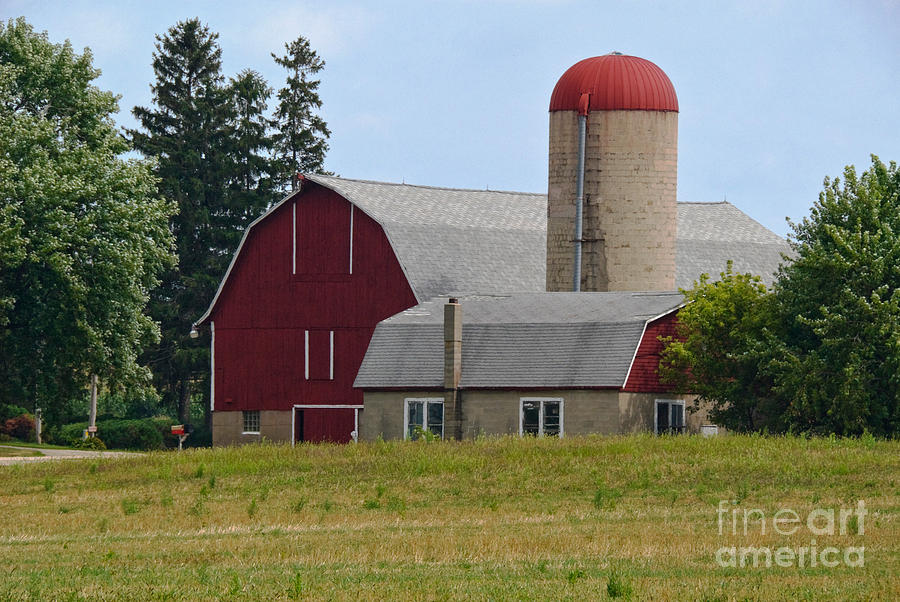 Red Barn And Silo Photograph by Richard and Ellen Thane
