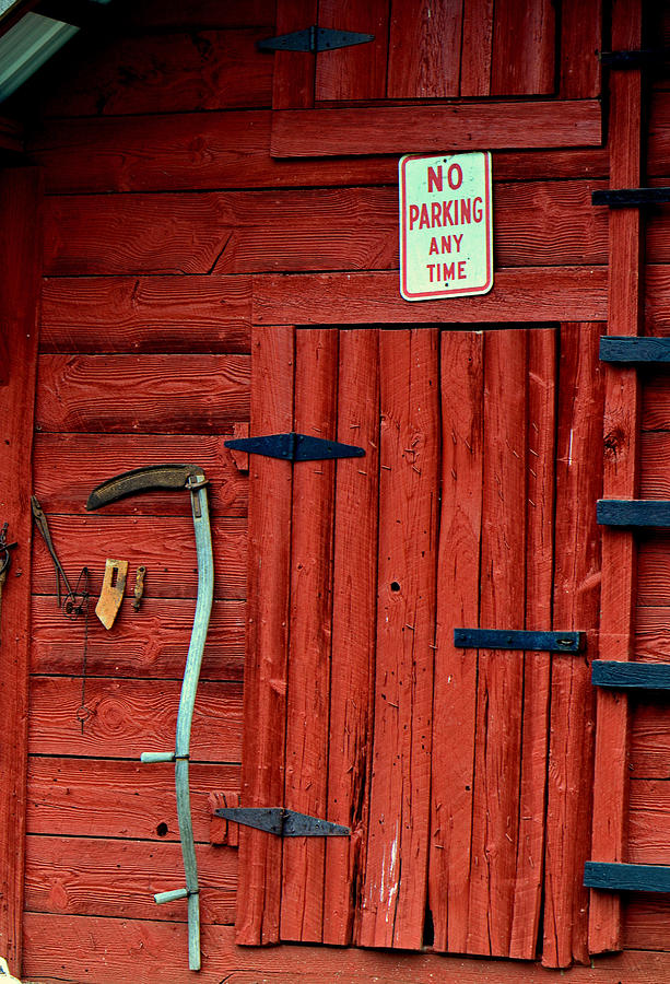 Red Barn Door 003 Photograph by George Bostian