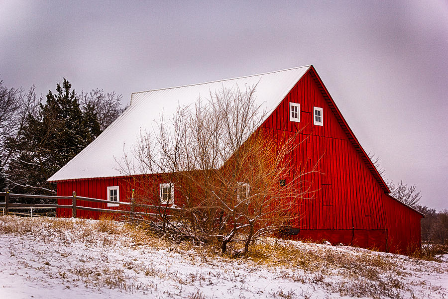 Red Barn II Photograph by Jay Stockhaus