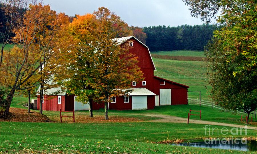 Red Barn in Autumn Photograph by Christian Mattison | Fine Art America