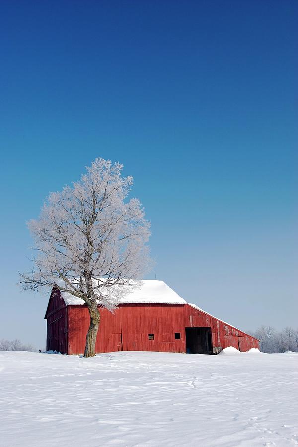 Red Barn In Snow Photograph by Science Photo Library Red Barn In Snow Photograph by Science Photo Library