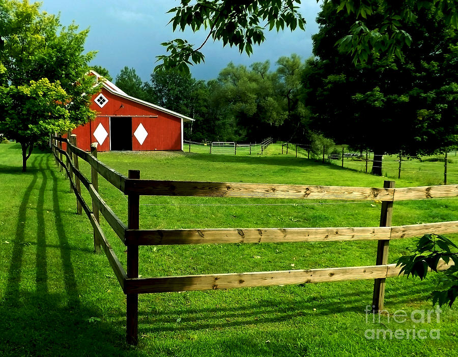 Red Barn in the Green Mountains 1 Photograph by James Aiken